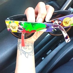 Versace tribute to Gianni sunglasses,  beautiful 80s colors fashion, authentic